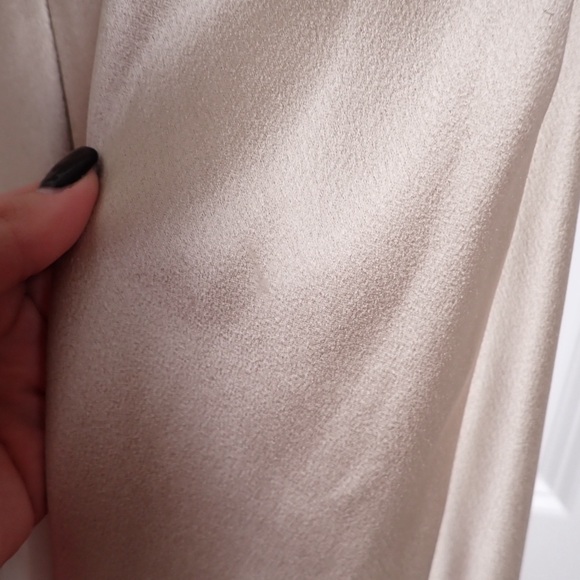 Lauren Ralph Lauren Champagne Faux Wrap Dress Sleeveless Satin size 10 - Picture 15 of 16